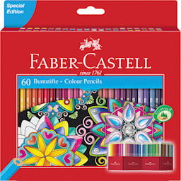 Fargeblyanter i etui 60 stk Faber-Castell